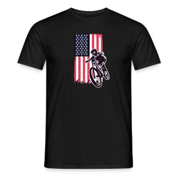 DH Bike MTB Downhill Mountainbike - Männer T-Shirt - Schwarz - Vorne - AI Model Male 178 light (178cm)