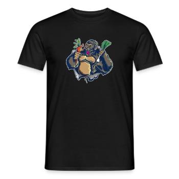 Vegan Muscle Pack Vegan Nutrition Gorilla Gesun - Men's T-Shirt - black - Front - AI Model Male 178 light (178cm)