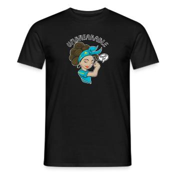 Kazakh Girl Unbreakable I Kazakh Heritage I - Men's T-Shirt - black - Front - AI Model Male 178 light (178cm)