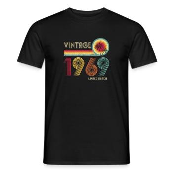 53 Year Old Vintage 1969 Limited Edition 53rd Birt - Men's T-Shirt - black - Front - AI Model Male 178 light (178cm)