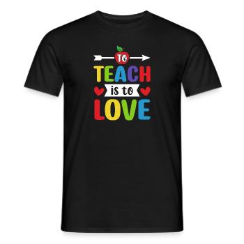 To Teach Is To Love - Men's T-Shirt - black - Front - AI Model Male 178 light (178cm)