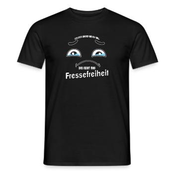 Ich kann gucken wie ich will - Fressefreiheit! - Männer T-Shirt - Schwarz - Vorne - AI Model Male 178 light (178cm)