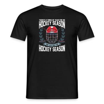 Saison de hockey sur glace Eishockey - T-shirt homme - noir - Devant - AI Model Male 178 light (178cm)