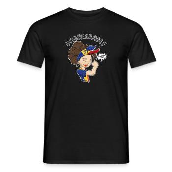 Romanian Girl Unbreakable I Romanian Heritage I - Men's T-Shirt - black - Front - AI Model Male 178 light (178cm)