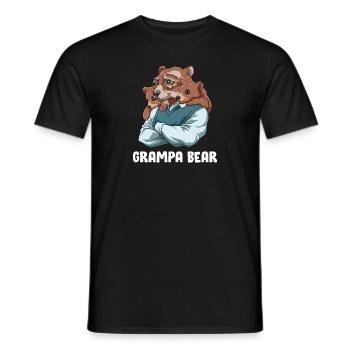 Großvater Bär - Zwillingsbabys Großvater - Männer T-Shirt - Schwarz - Vorne - AI Model Male 178 light (178cm)