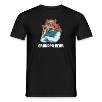 Opa Bär - Großvater Enkelin Enkelin Zwillinge - Männer T-Shirt - Schwarz - Vorne - AI Model Male 178 light (178cm)