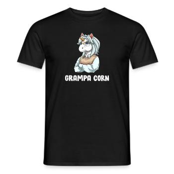 Opa Einhorn - Lustiger Opa Mais - Männer T-Shirt - Schwarz - Vorne - AI Model Male 178 light (178cm)