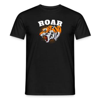 Tiger Brüllen - Männer T-Shirt - Schwarz - Vorne - AI Model Male 178 light (178cm)