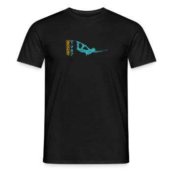 Awesome since 1987. Wakeboard Lifestyle - Men's T-Shirt - black - Front - AI Model Male 178 light (178cm)