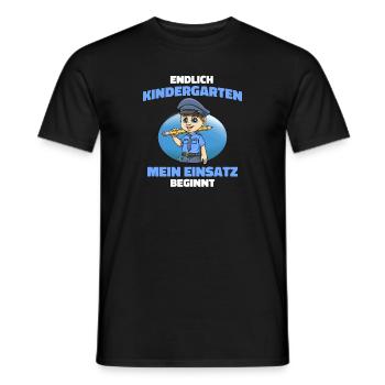 Kindergarten Polizei - Kita Polizei - Männer T-Shirt - Schwarz - Vorne - AI Model Male 178 light (178cm)