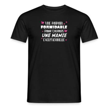 Une Maman Formidable Donne Toujours Une Mamie - T-shirt homme - noir - Devant - AI Model Male 178 light (178cm)