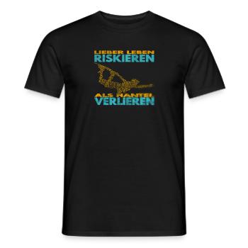 Lieber Leben riskieren, als Hantel verlieren. - Männer T-Shirt - Schwarz - Vorne - AI Model Male 178 light (178cm)