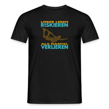 Lieber Leben riskieren, als Hantel verlieren. - Männer T-Shirt - Schwarz - Vorne - AI Model Male 178 light (178cm)