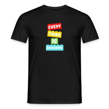 Everything s Awesome For The Eternal Optimist - Men's T-Shirt - black - Front - AI Model Male 178 light (178cm)