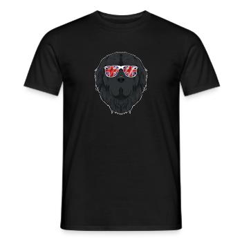 Newfoundland UK Sunglasses I English Flag I Union - Männer T-Shirt - Schwarz - Vorne - AI Model Male 178 light (178cm)
