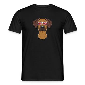 Rhodesian Ridgeback UK Lunettes de soleil I Deutsch Flag - T-shirt homme - noir - Devant - AI Model Male 178 light (178cm)