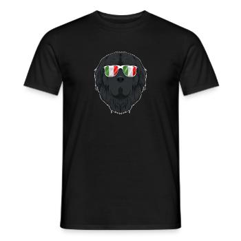 Newfoundland Italy Sunglasses I Italian Flag - Männer T-Shirt - Schwarz - Vorne - AI Model Male 178 light (178cm)
