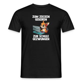 Gaming Fuchs - Computer Spiele Online Spiele - Männer T-Shirt - Schwarz - Vorne - AI Model Male 178 light (178cm)