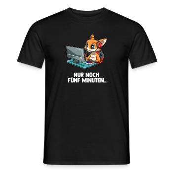Streamen Videospiele Fuchs - Computer Spiele - Männer T-Shirt - Schwarz - Vorne - AI Model Male 178 light (178cm)