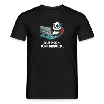 Streamen Videospiele Panda - Computer Spiele - Männer T-Shirt - Schwarz - Vorne - AI Model Male 178 light (178cm)