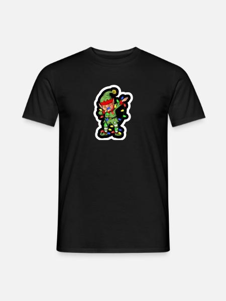 Dabbing Elf Shirt Costume Natale Squadra Vacanze - Mænd T-shirt - sort