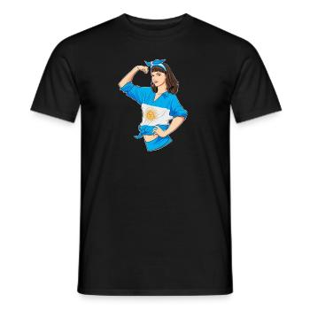 Argentine Fille Incassable I Patrimoine Argentine - T-shirt homme - noir - Devant - AI Model Male 178 light (178cm)