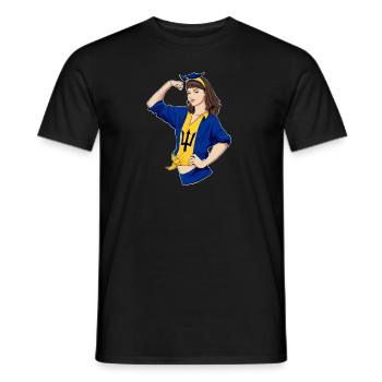Barbados Girl Unbreakable I Patrimoine de la Barbade - T-shirt homme - noir - Devant - AI Model Male 178 light (178cm)