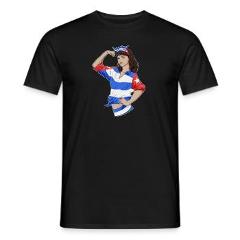 Fille cubaine incassable I Héritage cubain I Cuba - T-shirt homme - noir - Devant - AI Model Male 178 light (178cm)