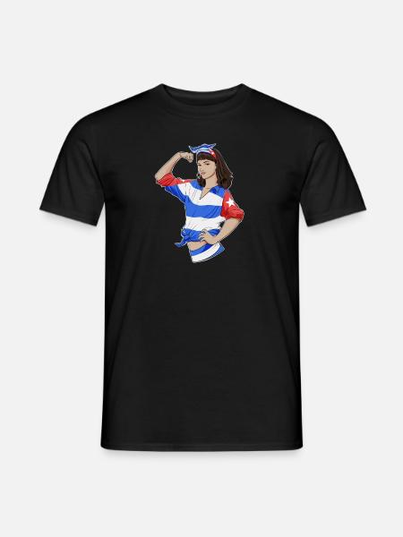 Fille cubaine incassable I Héritage cubain I Cuba - T-shirt homme - noir