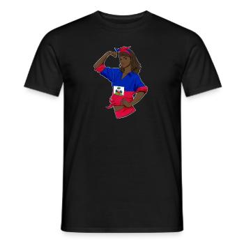 Haitian Girl Unbreakable I Haitian Heritage I - Men's T-Shirt - black - Front - AI Model Male 178 light (178cm)
