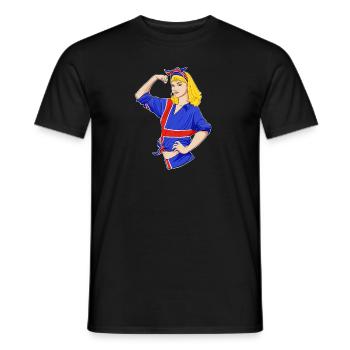 Fille islandaise incassable I Héritage islandais - T-shirt homme - noir - Devant - AI Model Male 178 light (178cm)