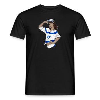 Israeli Girl Unbreakable I Israeli Heritage I - Men's T-Shirt - black - Front - AI Model Male 178 light (178cm)