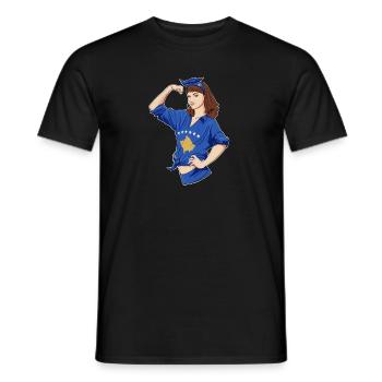 Fille kosovare incassable I Patrimoine kosovar I - T-shirt homme - noir - Devant - AI Model Male 178 light (178cm)