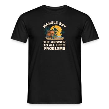Manele Bay Répondre à tous les problèmes de la vie Vacances - T-shirt homme - noir - Devant - AI Model Male 178 light (178cm)