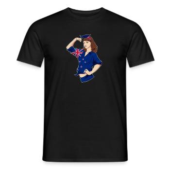 New Zealand Girl Unbreakable I Heritage New - Männer T-Shirt - Schwarz - Vorne - AI Model Male 178 light (178cm)