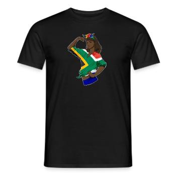 Fille sud-africaine Incassable I Heritage South - T-shirt homme - noir - Devant - AI Model Male 178 light (178cm)