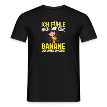 Geschenk Affe Banane Sarkasmus - Männer T-Shirt - Schwarz - Vorne - AI Model Male 178 light (178cm)