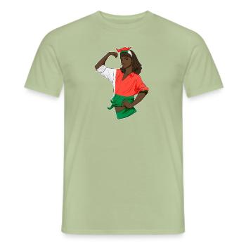 Madagascar Girl Unbreakable I Madagascar Héritage - T-shirt homme - vert sauge - Devant - AI Model Male 178 light (178cm)