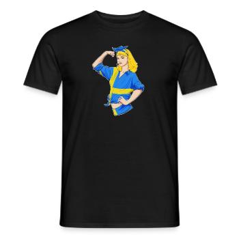 Fille suédoise incassable I Héritage suédois I - T-shirt homme - noir - Devant - AI Model Male 178 light (178cm)