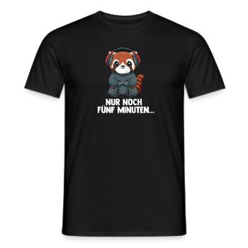 Streamen Videospiele Roter Panda - Computer Spiele - Männer T-Shirt - Schwarz - Vorne - AI Model Male 178 light (178cm)