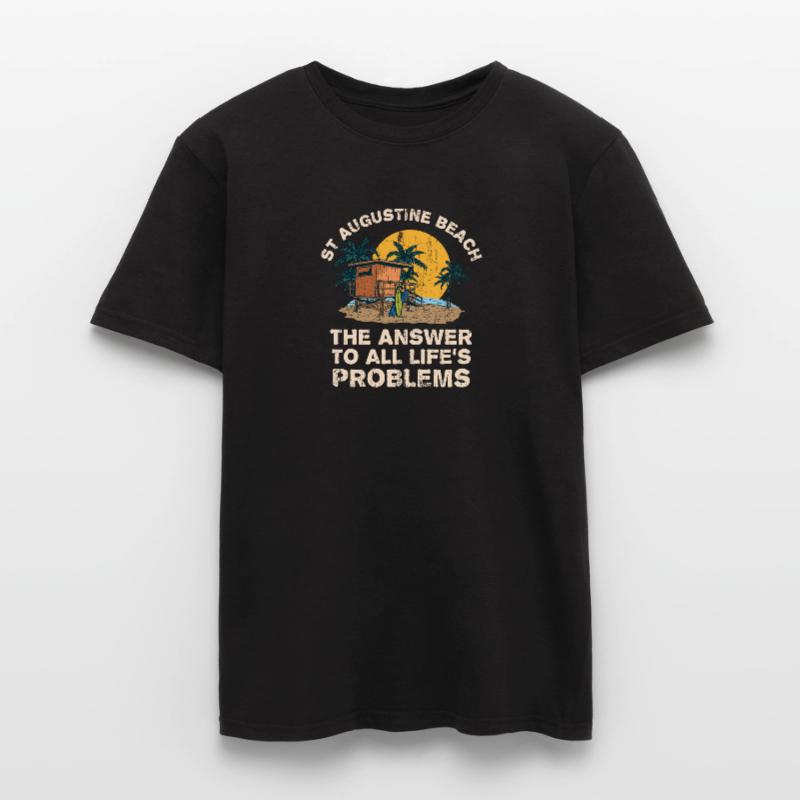 St Augustine Beach Answer To All Life's Problems Men’s T-shirt