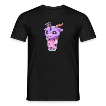 Kawaii Bubble Tea Baphomet Funny Boba Tea - Männer T-Shirt - Schwarz - Vorne - AI Model Male 178 light (178cm)