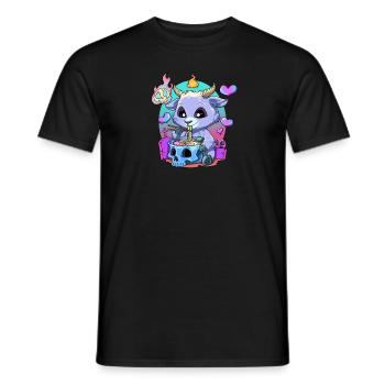 Baby Baphomet - Pastell Goth Ramen Baphomet - - Männer T-Shirt - Schwarz - Vorne - AI Model Male 178 light (178cm)