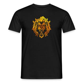 Lion Roar - Männer T-Shirt - Schwarz - Vorne - AI Model Male 178 light (178cm)