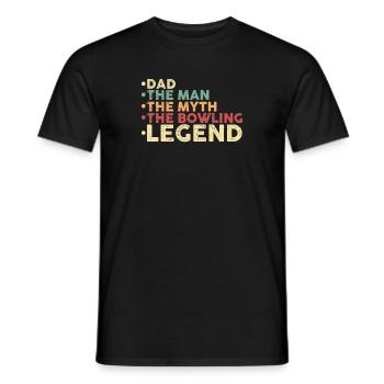 Legendäres Bowling - Männer T-Shirt - Schwarz - Vorne - AI Model Male 178 light (178cm)
