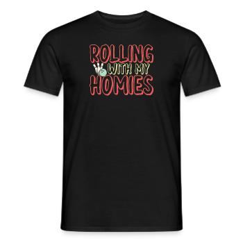 Bowling Hommie - Männer T-Shirt - Schwarz - Vorne - AI Model Male 178 light (178cm)