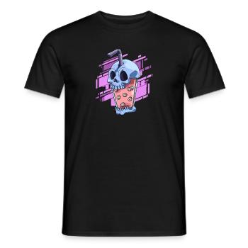Bubble Tea Nu Goth Style - Otaku Bubble Tea - Männer T-Shirt - Schwarz - Vorne - AI Model Male 178 light (178cm)