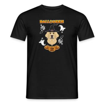 Happy Halloween I Dog Lover I Labrador - Men's T-Shirt - black - Front - AI Model Male 178 light (178cm)