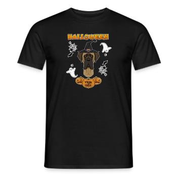 Happy Halloween I Dog Lover I Mastiff - Männer T-Shirt - Schwarz - Vorne - AI Model Male 178 light (178cm)