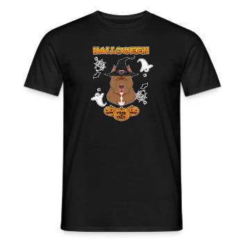 Happy Halloween I Dog Lover I Pitbull - Men's T-Shirt - black - Front - AI Model Male 178 light (178cm)